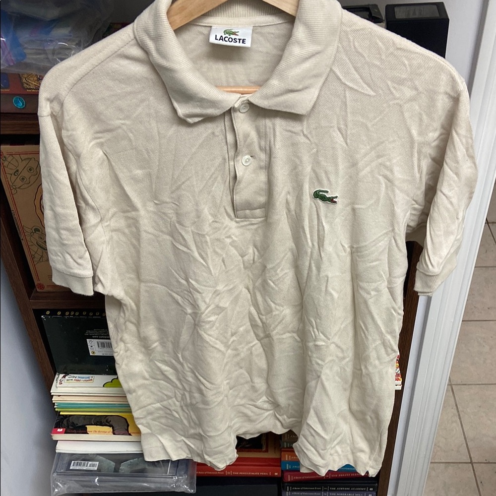Lacoste Men's Cream Polo Shirt